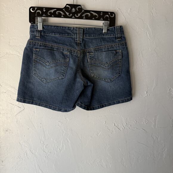 Unionbay Y2k Shorts 7 Blue Denim Stretch‎ Casual Jean Pockets Mid Rise Utility - Picture 5 of 7